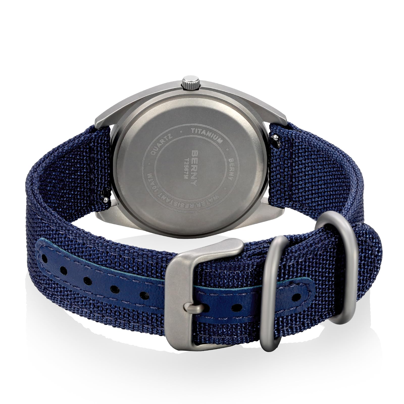 Berny Titanio Quarzo Uomo Blu Nylon 10ATM