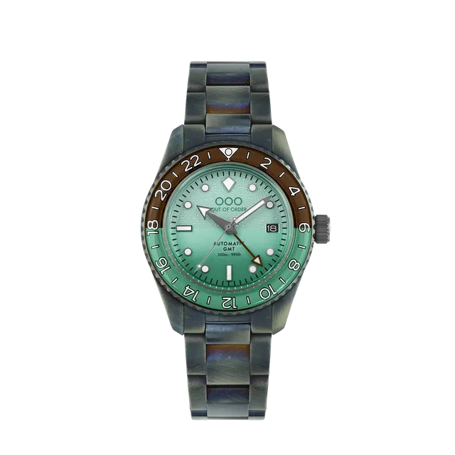Out Of Order Shaker After 8 orologio GMT automatico verde 40 mm