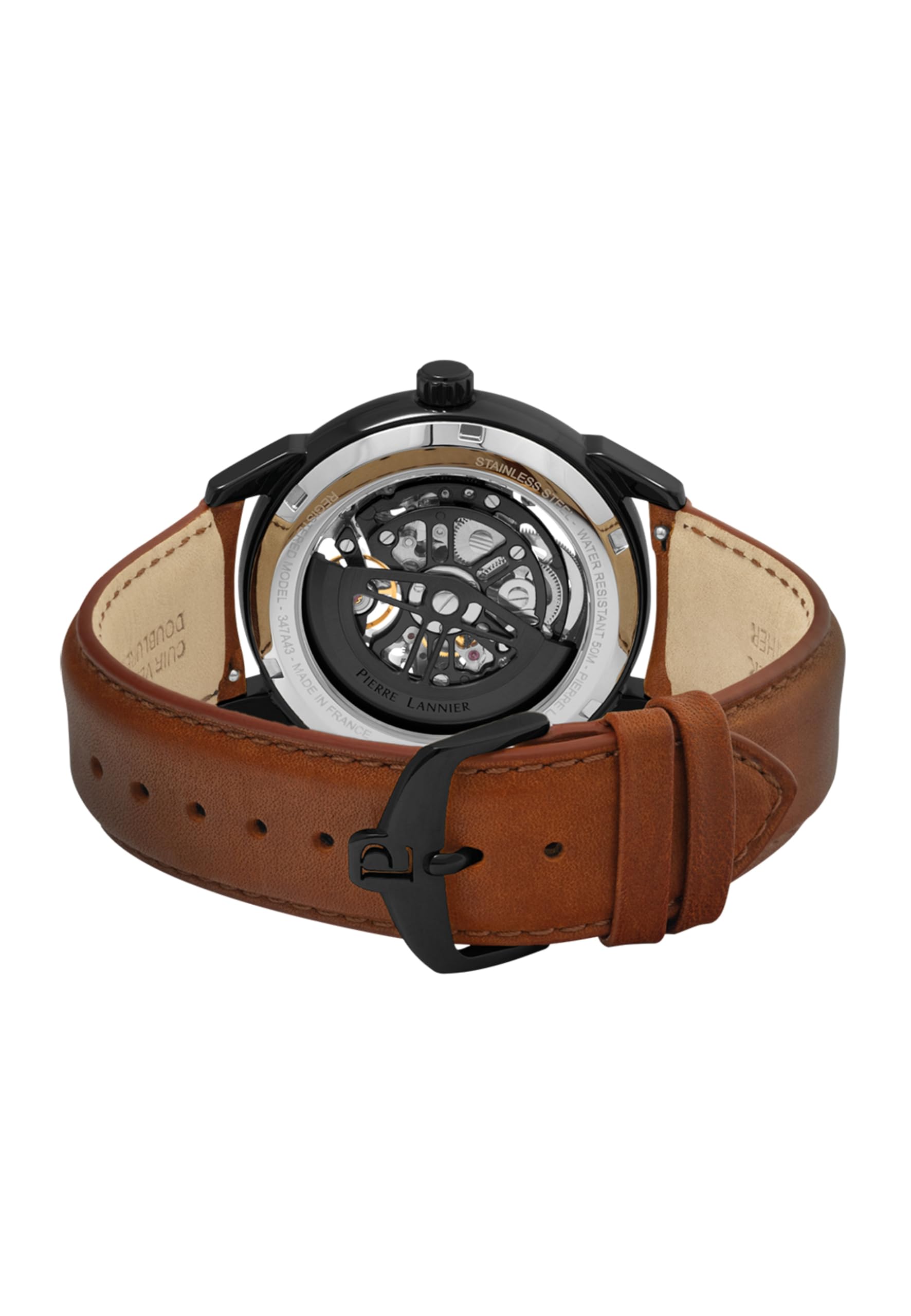 Pierre Lannier Monarck Noir orologio automatico 43 mm nero