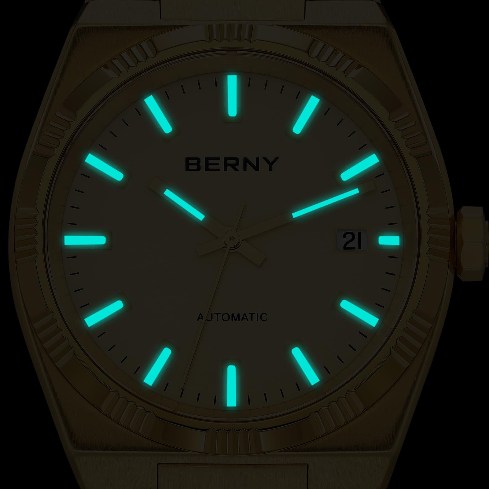 Berny AM053VM orologio automatico uomo oro 5ATM
