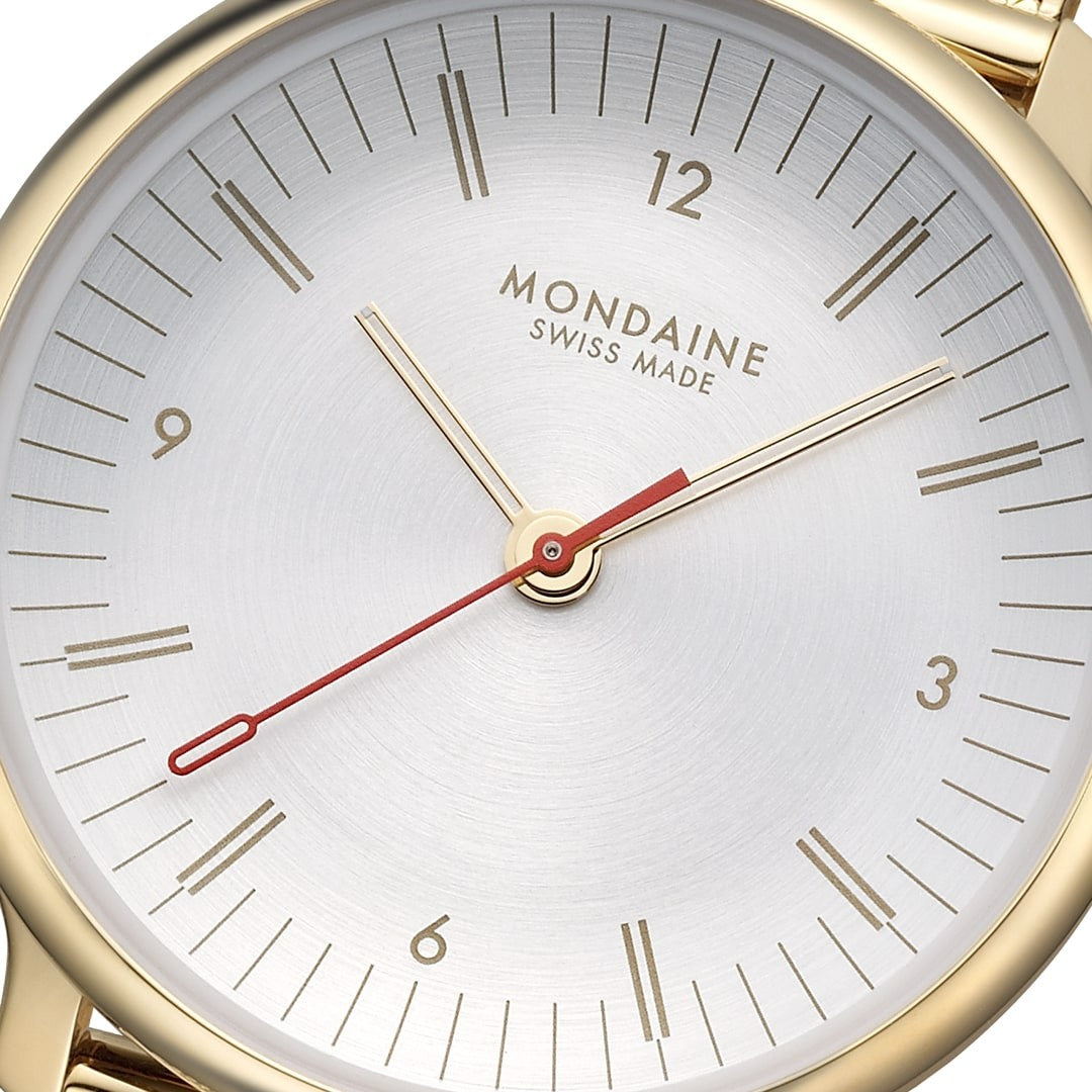 Mondaine Doppio Oro Mesh 33mm orologio donna