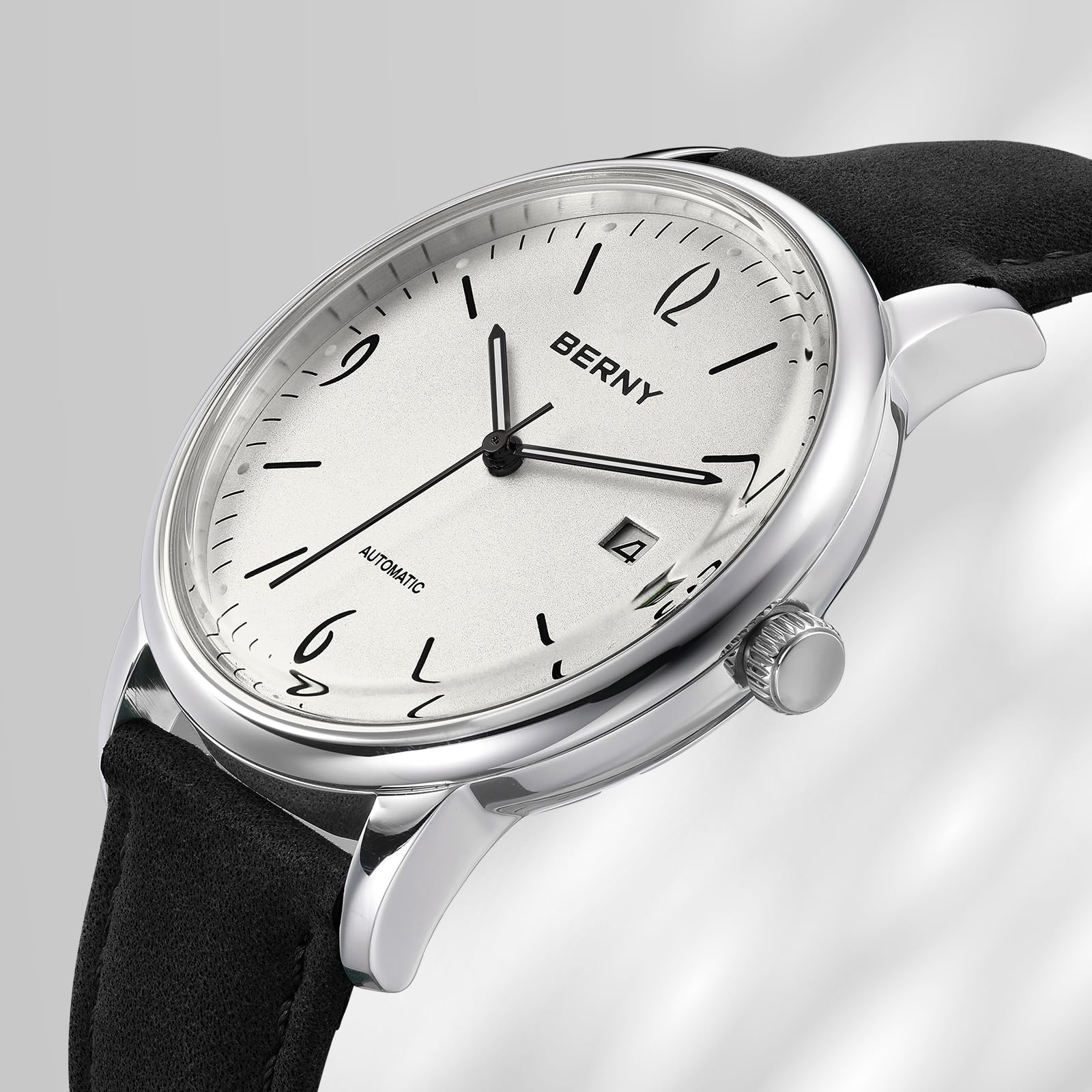 Berny Automatico orologio uomo bianco elegante