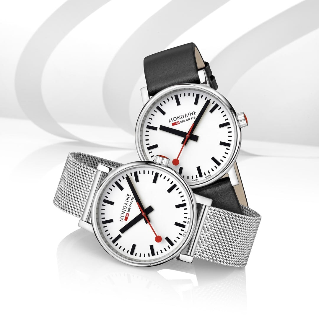 Mondaine evo2 Orologio Acciaio 40 mm Milanese Quarzo