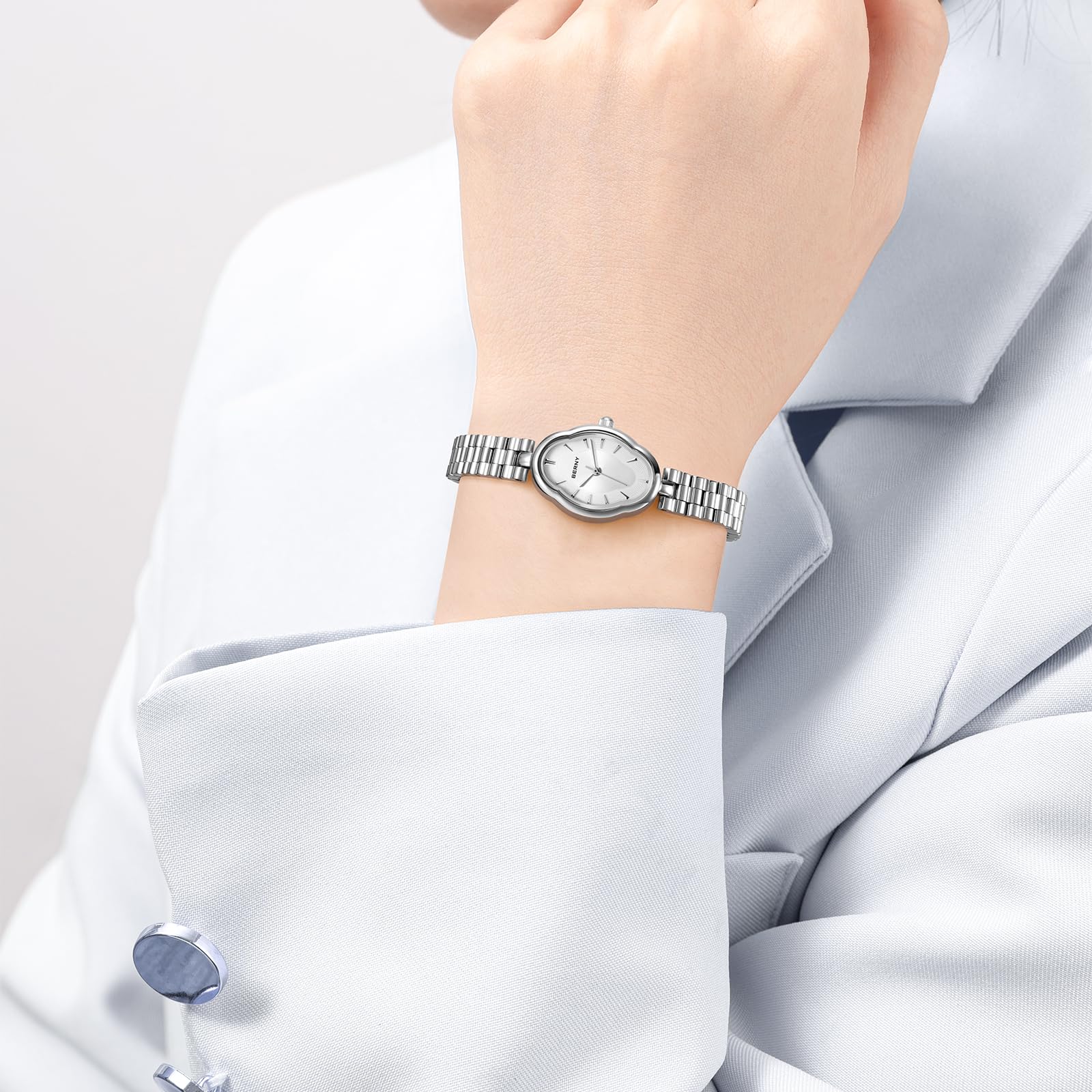 Berny Quarzo Orologio Donna Bianco 3ATM Elegante