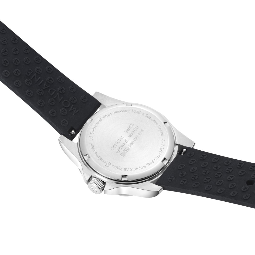 Mondaine Numeri orologio 42 mm nero silicone