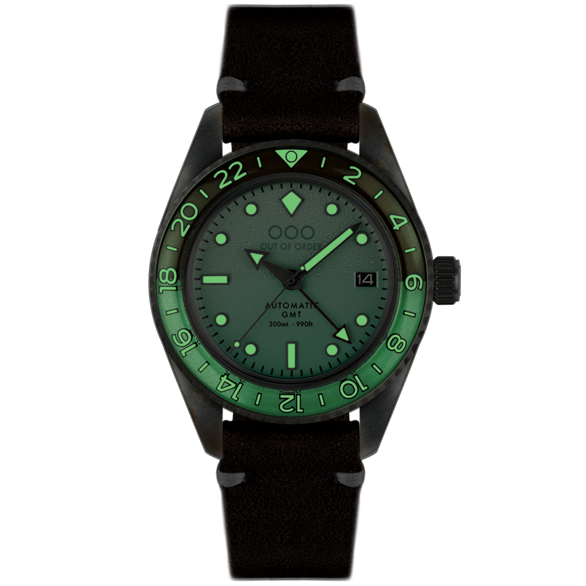 Out Of Order After 8 Orologio Automatico GMT 40mm Verde