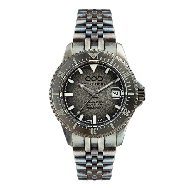 Out Of Order Swiss Automatico Black orologio automatico nero 44mm