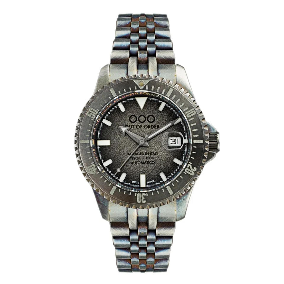 Out Of Order Swiss Automatico Black orologio automatico nero 44mm