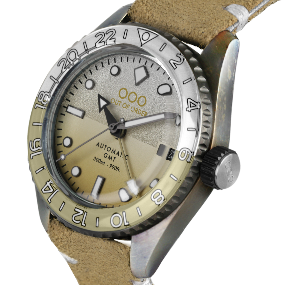 Out Of Order Shaker Margarita Automatic GMT orologio marrone 40 mm