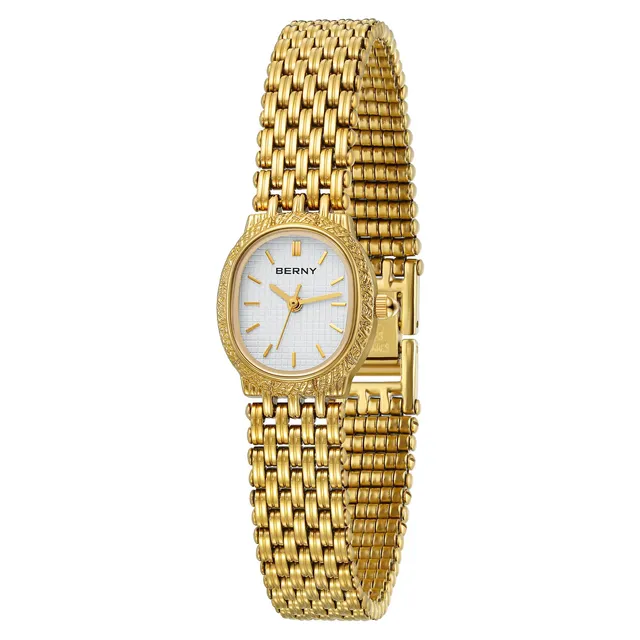 Berny Gold orologio donna bianco quarzo piccolo