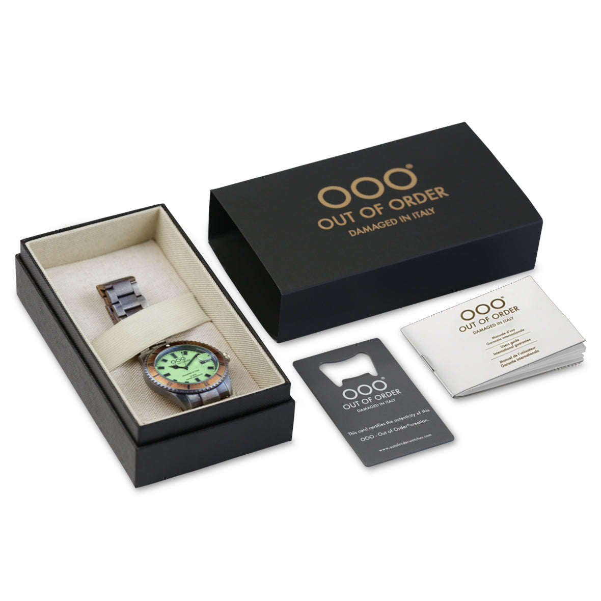 Out Of Order Casanova Kiwi orologio acciaio verde 44 mm