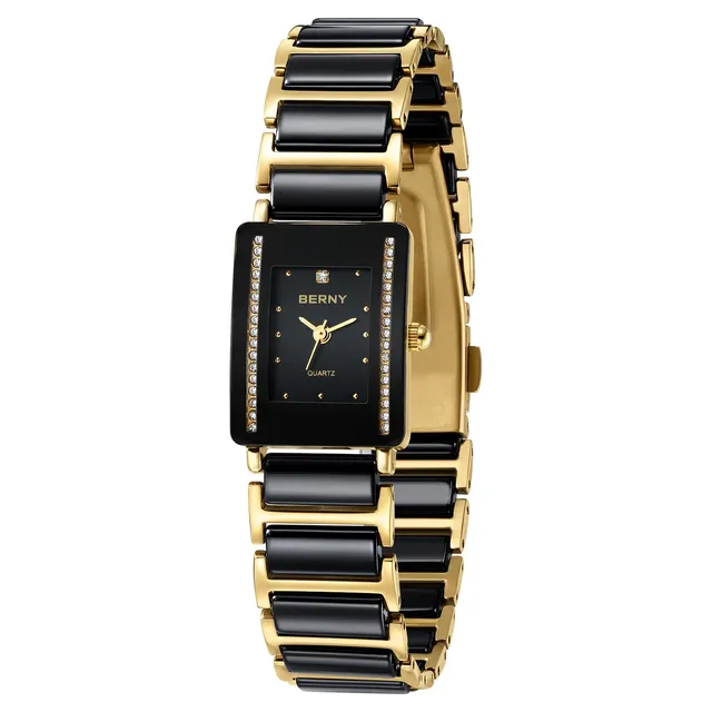Berny Rettangolare Orologio Donna Quarzo Ceramica Impermeabile