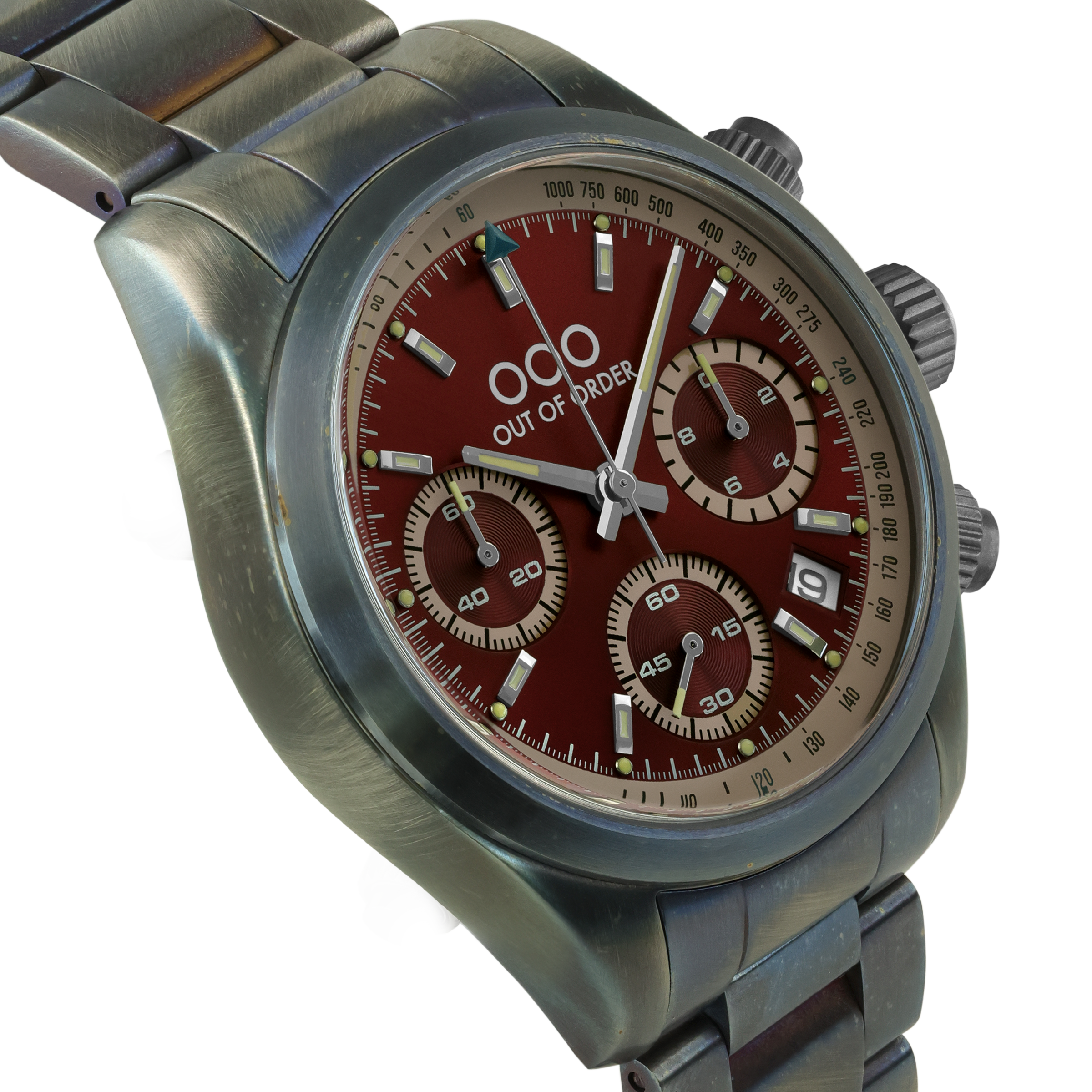 Out Of Order Red Sporty Cronografo orologio quarzo 40mm rosso