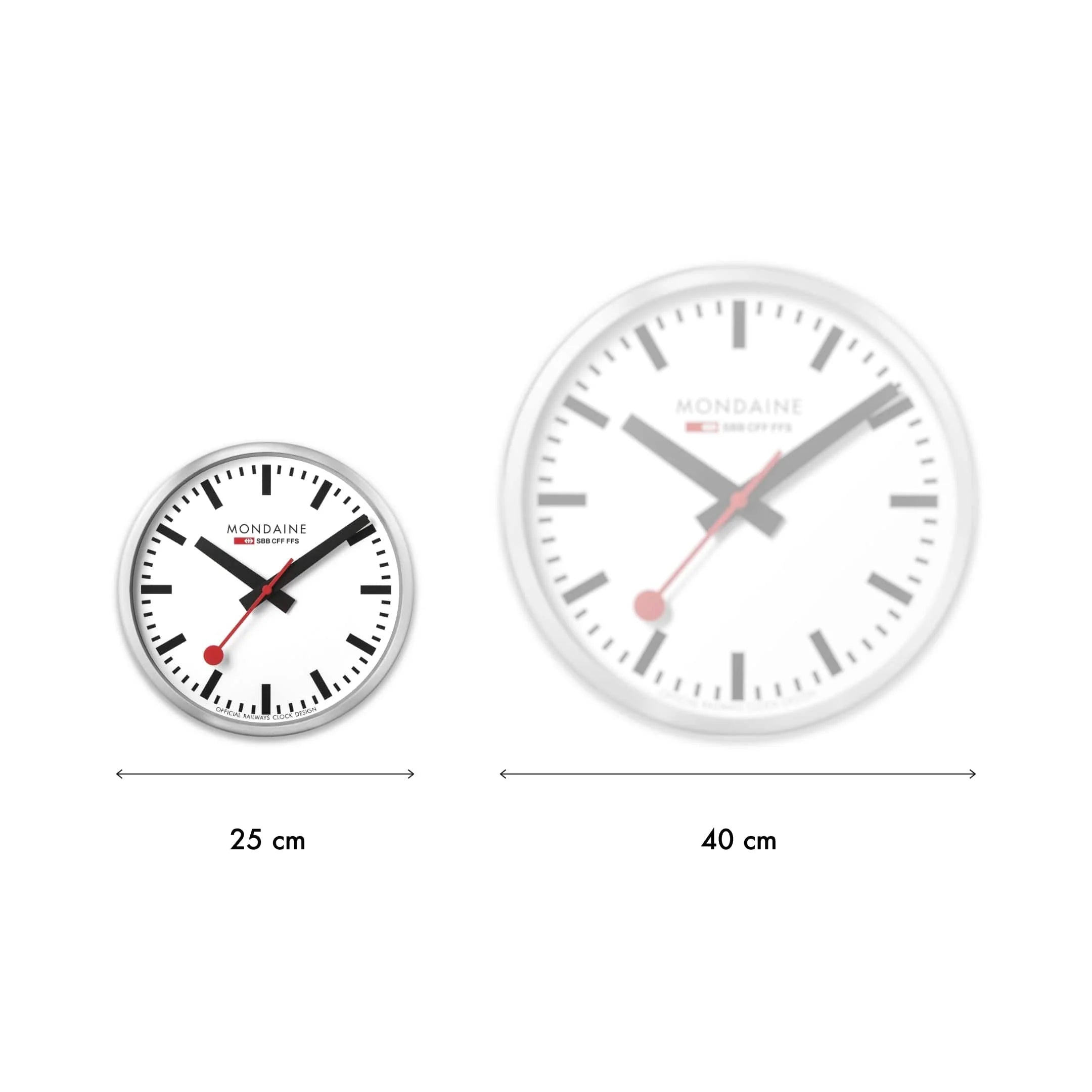 Mondaine Orologio da Parete Argento 25 cm Silenzioso