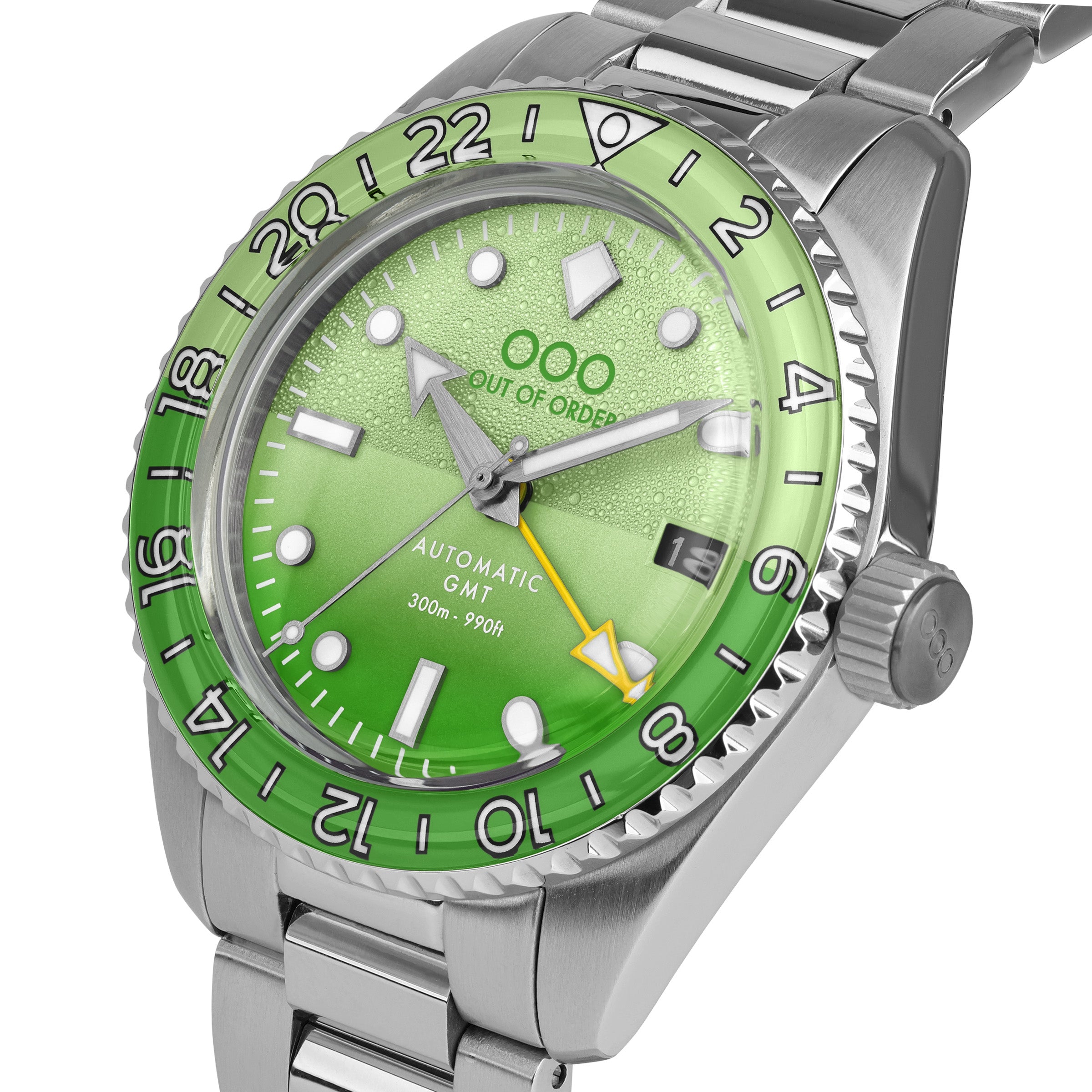 Out Of Order Shaker Midori orologio GMT 40 mm verde