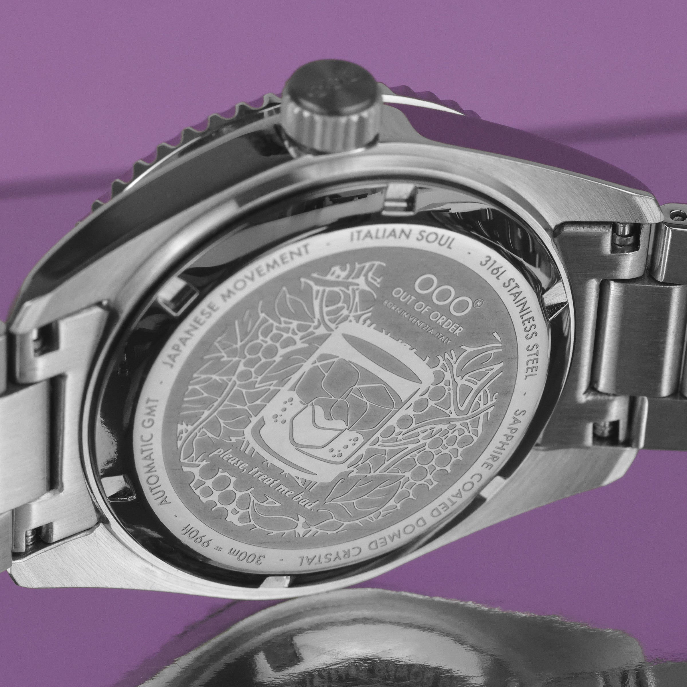Out Of Order Shaker Dark Violet orologio GMT 40mm automatico