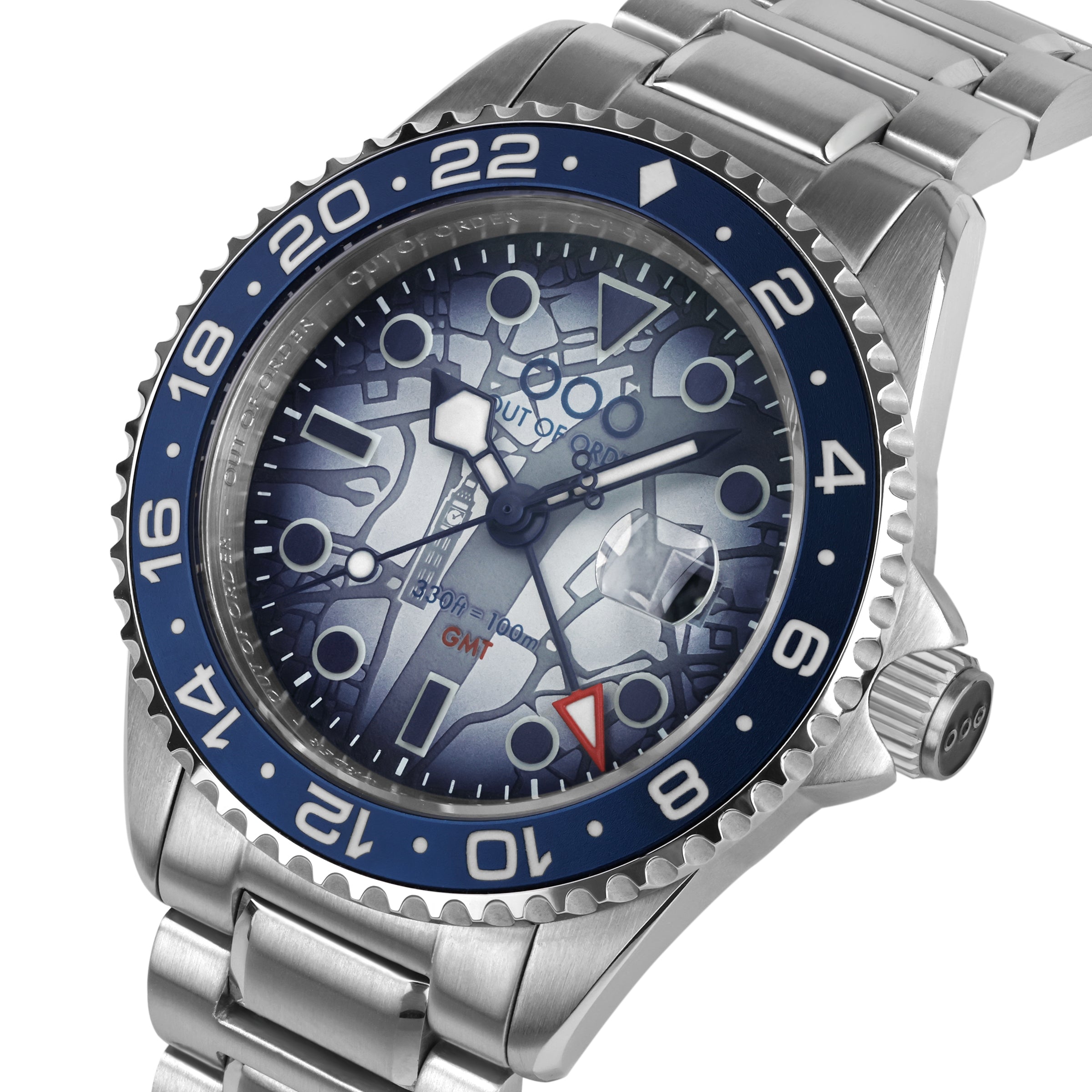 Out Of Order Casanova London orologio GMT 40 mm grigio