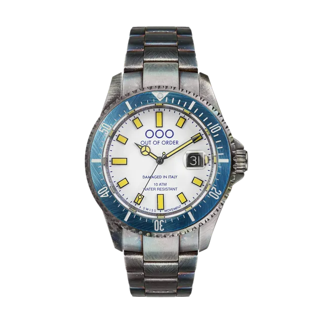 Out Of Order Casanova Capitano orologio quarzo 44 mm bianco