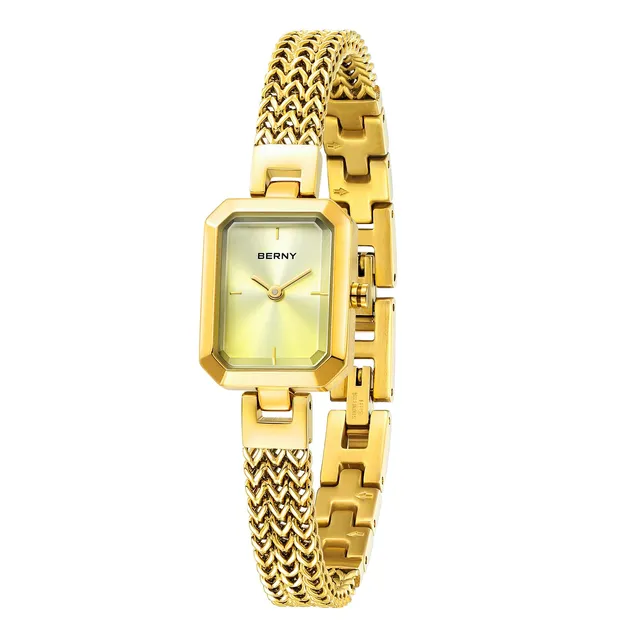 Berny Easy Resize Orologio Donna Oro Acciaio Quadro