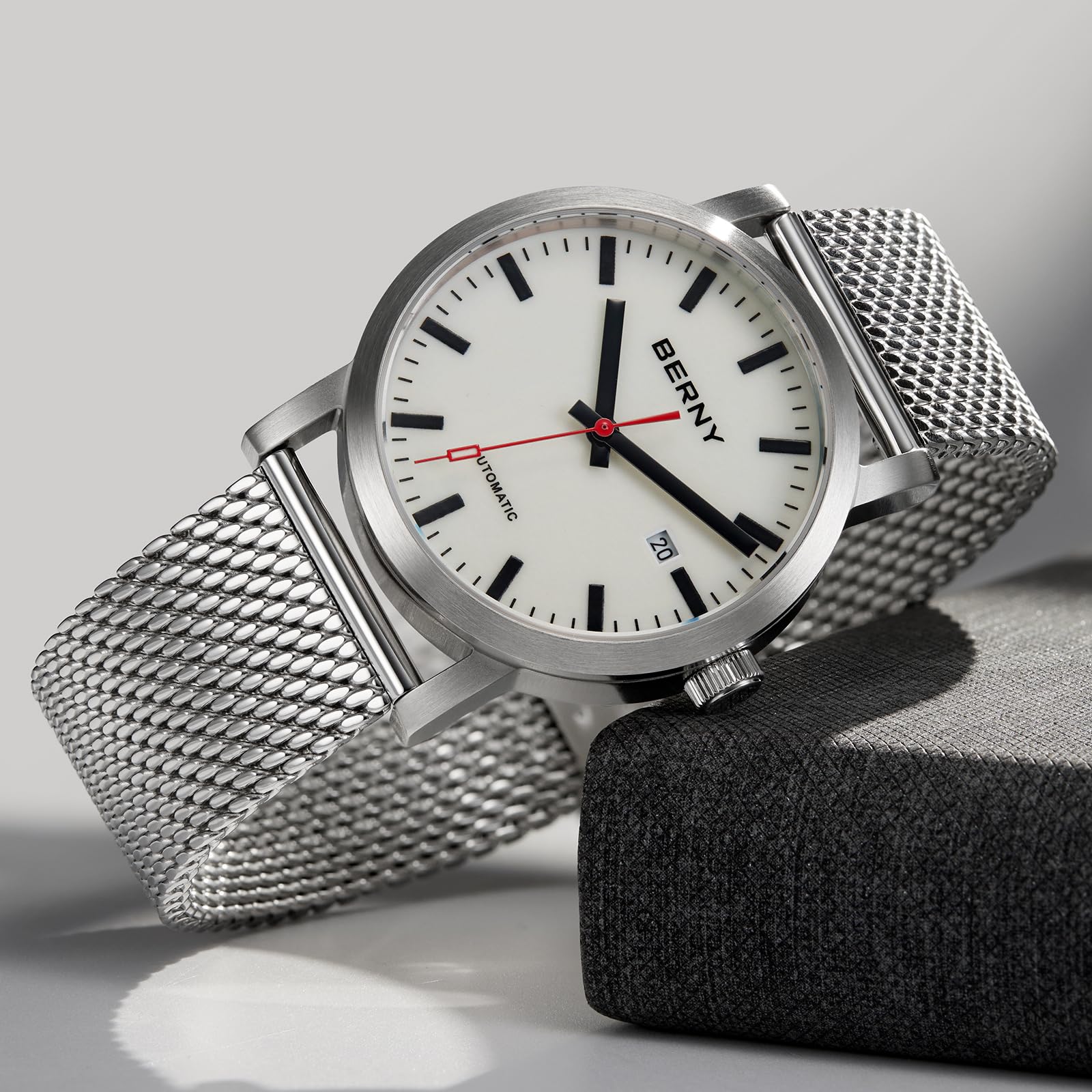 Berny Classic orologio automatico tutto bianco luminoso