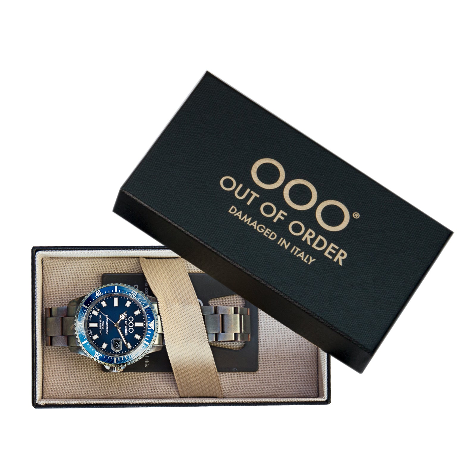 Out Of Order Casanova Blue orologio acciaio blu 44 mm