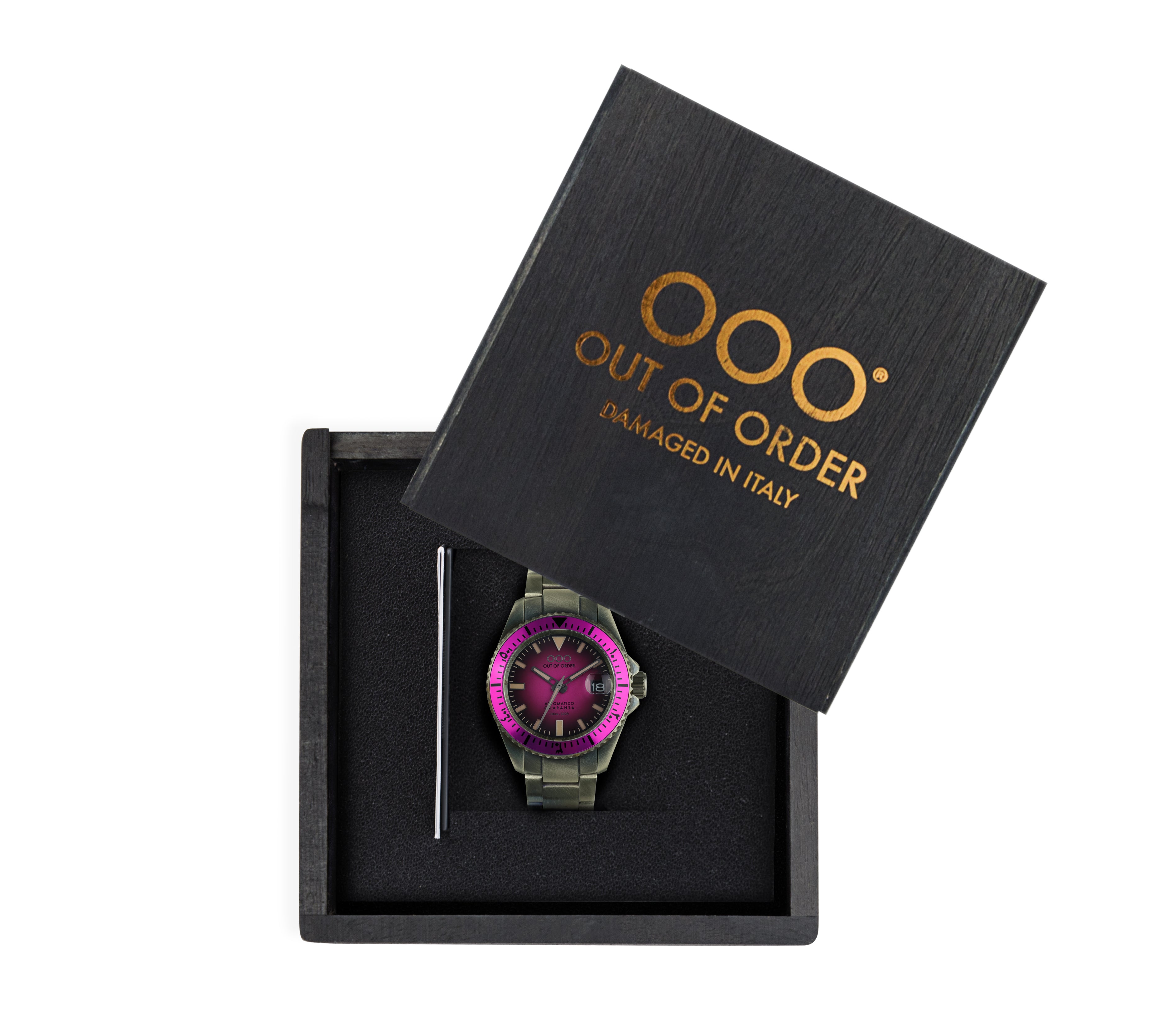 Out Of Order Automatico Quaranta Magenta Ultra Distressed orologio 40 mm
