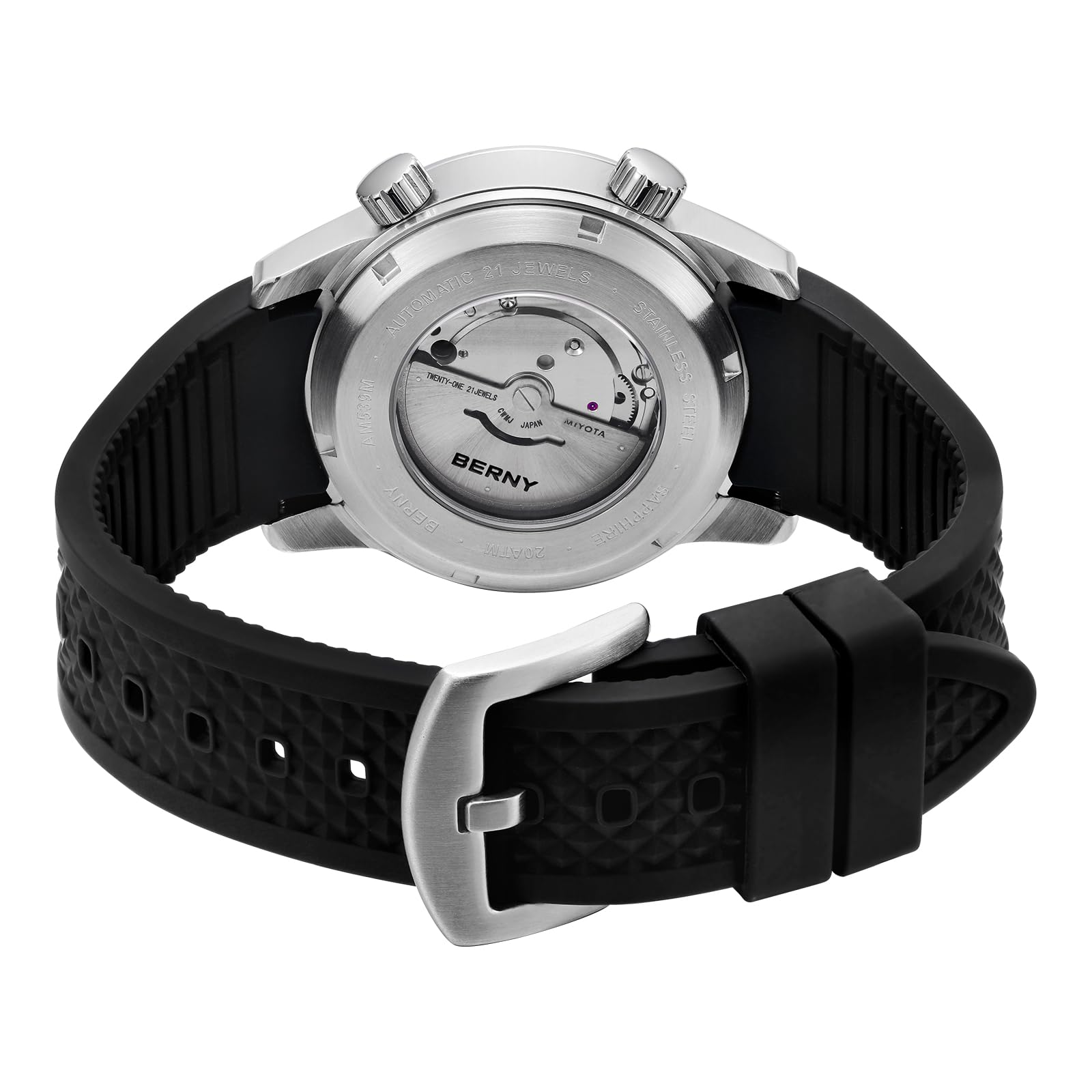 Berny Dive HV600 Orologio Uomo Nero Automatico 20ATM