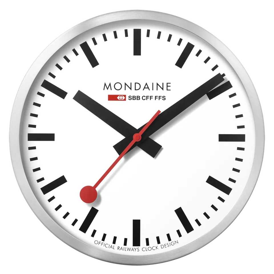 Mondaine orologio da parete 40 cm argento quarzo