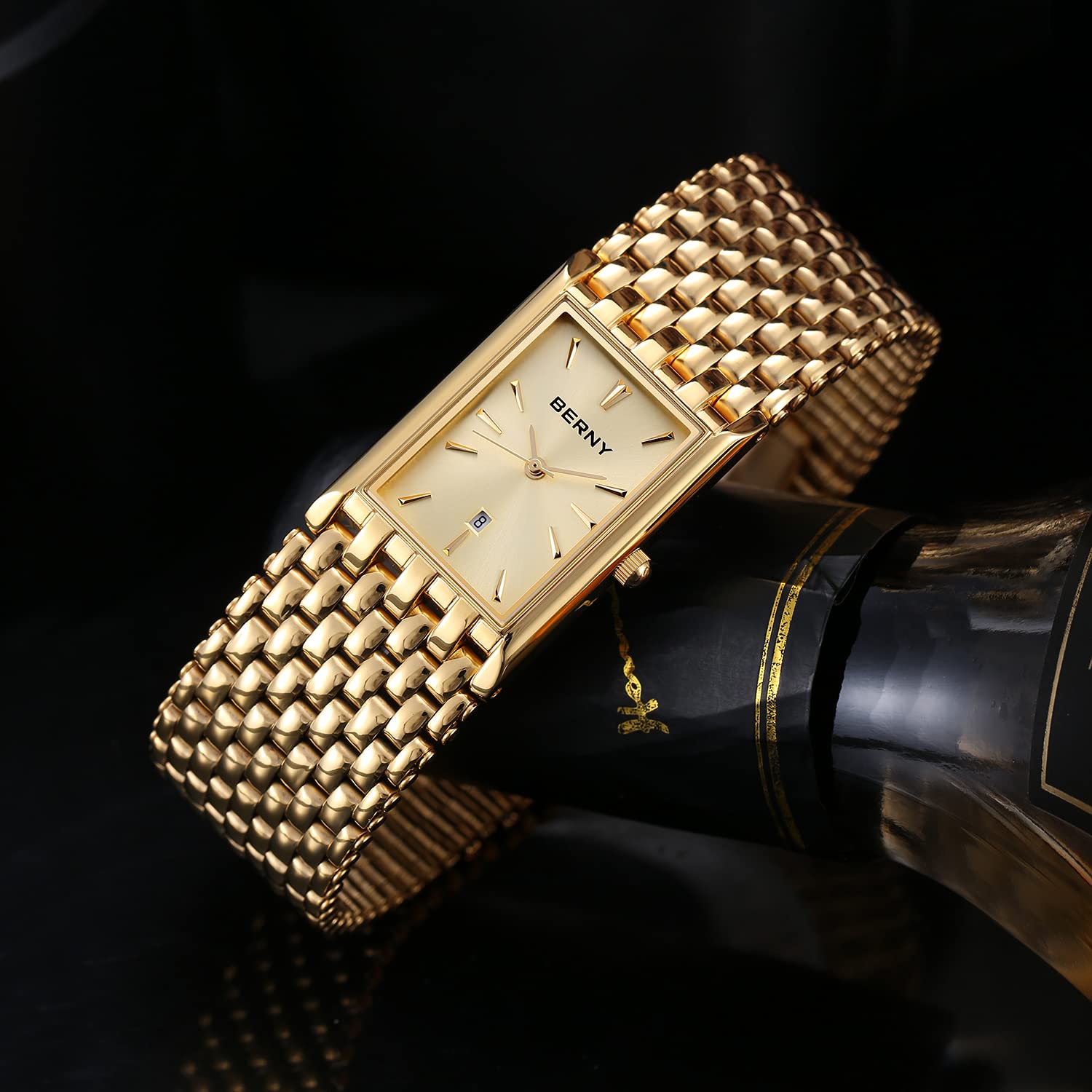 Berny 2166 M-YE orologio uomo oro quarzo