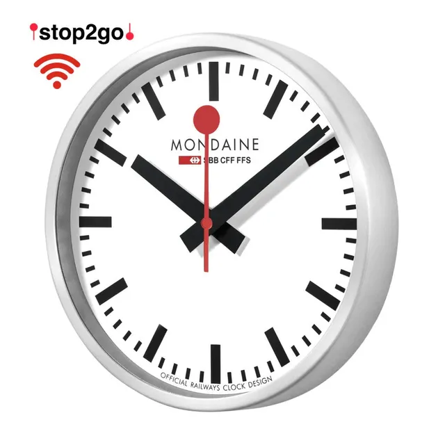 Mondaine Stop2Go Wi-Fi orologio parete 25cm