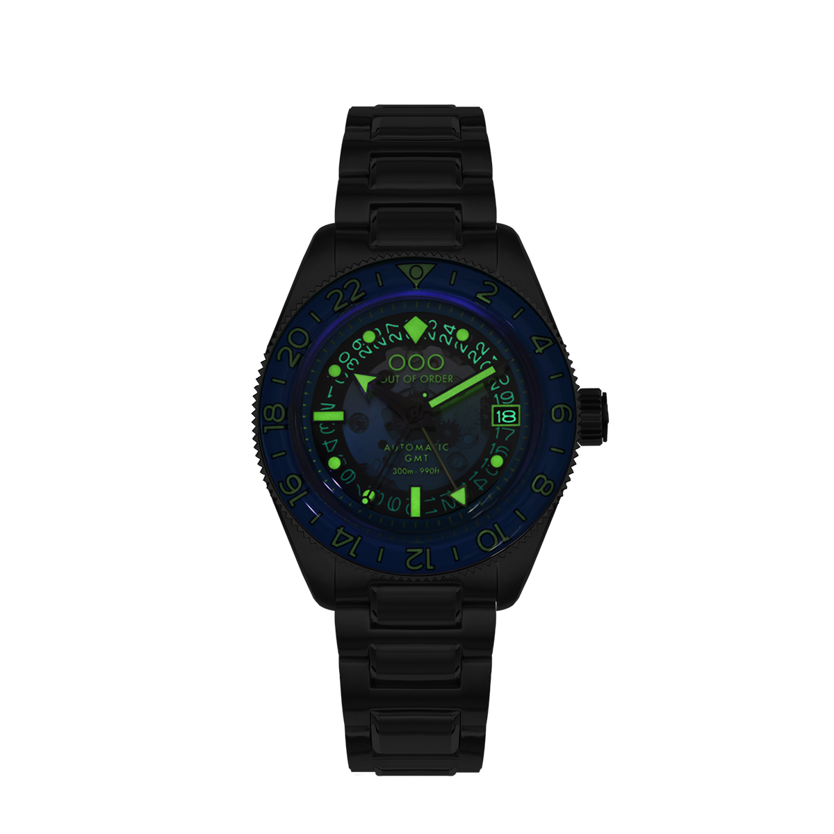 Out Of Order Angelo Azzurro orologio GMT blu 40 mm