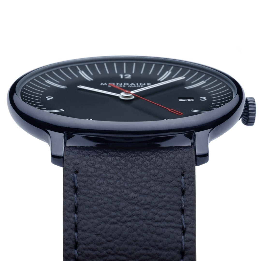 Mondaine Doppio Orologio Blu 41 mm Zaffiro