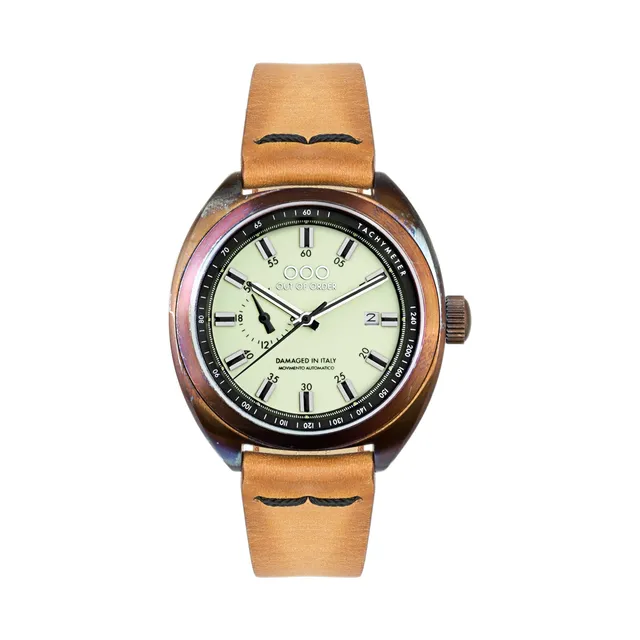Out Of Order Torpedine Cream orologio automatico 42 mm