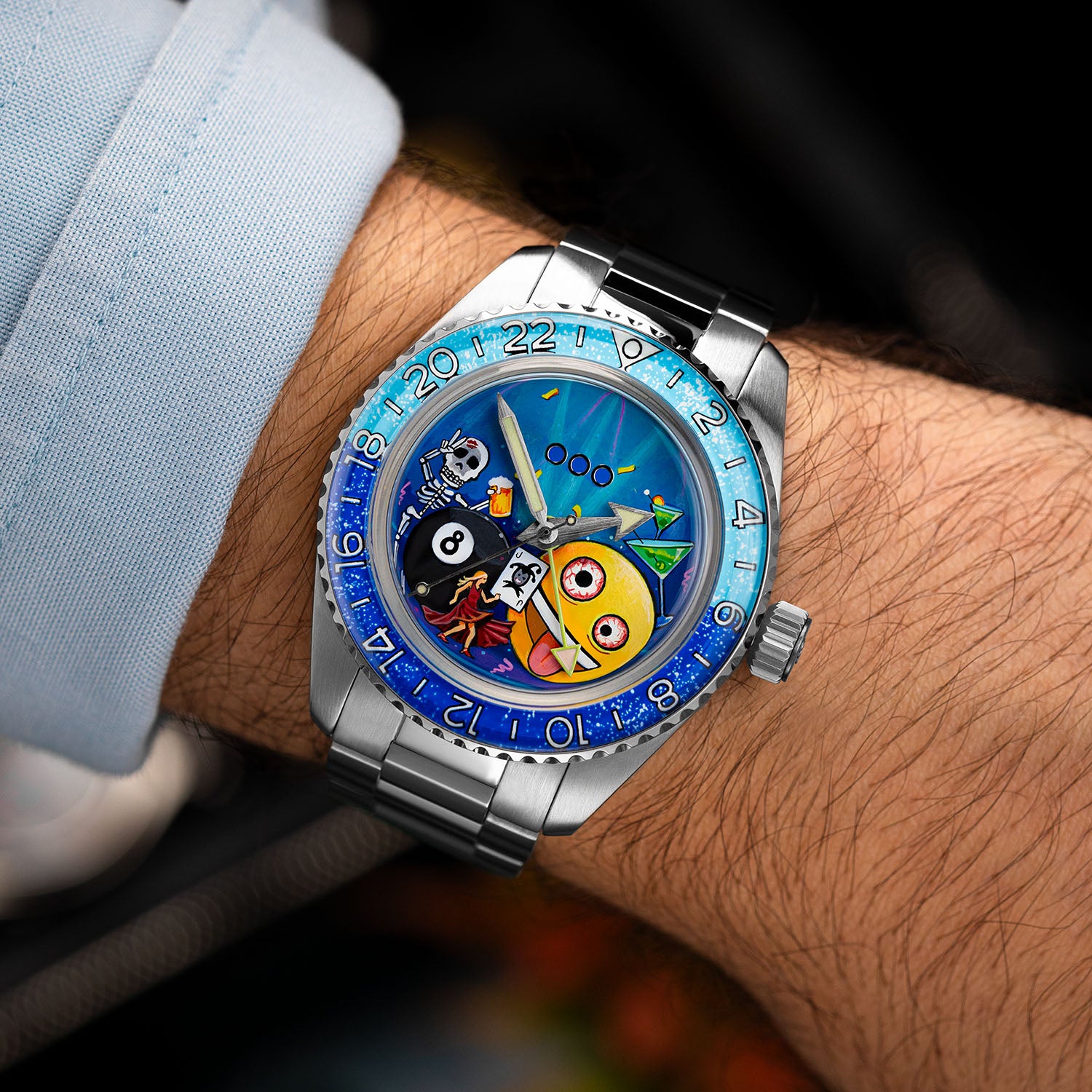 Out Of Order Shaker Happy Hour orologio GMT automatico