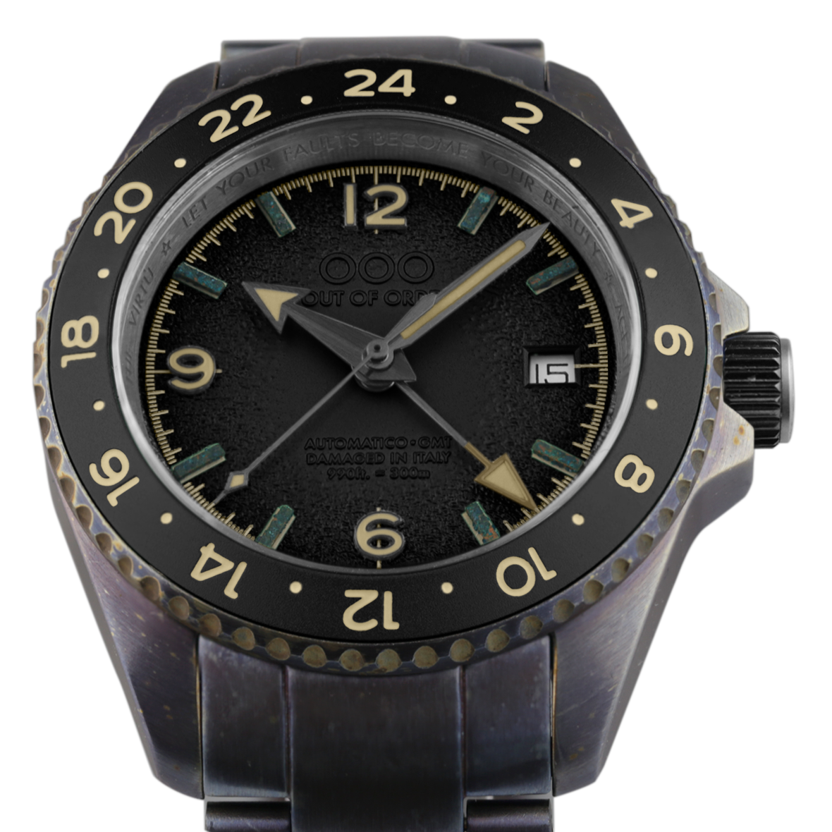Out Of Order Trecento Black orologio automatico GMT 40 mm