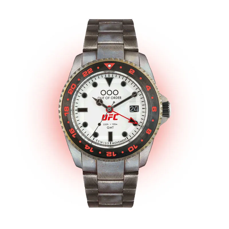 Out Of Order UFC Las Vegas orologio bianco 44 mm GMT
