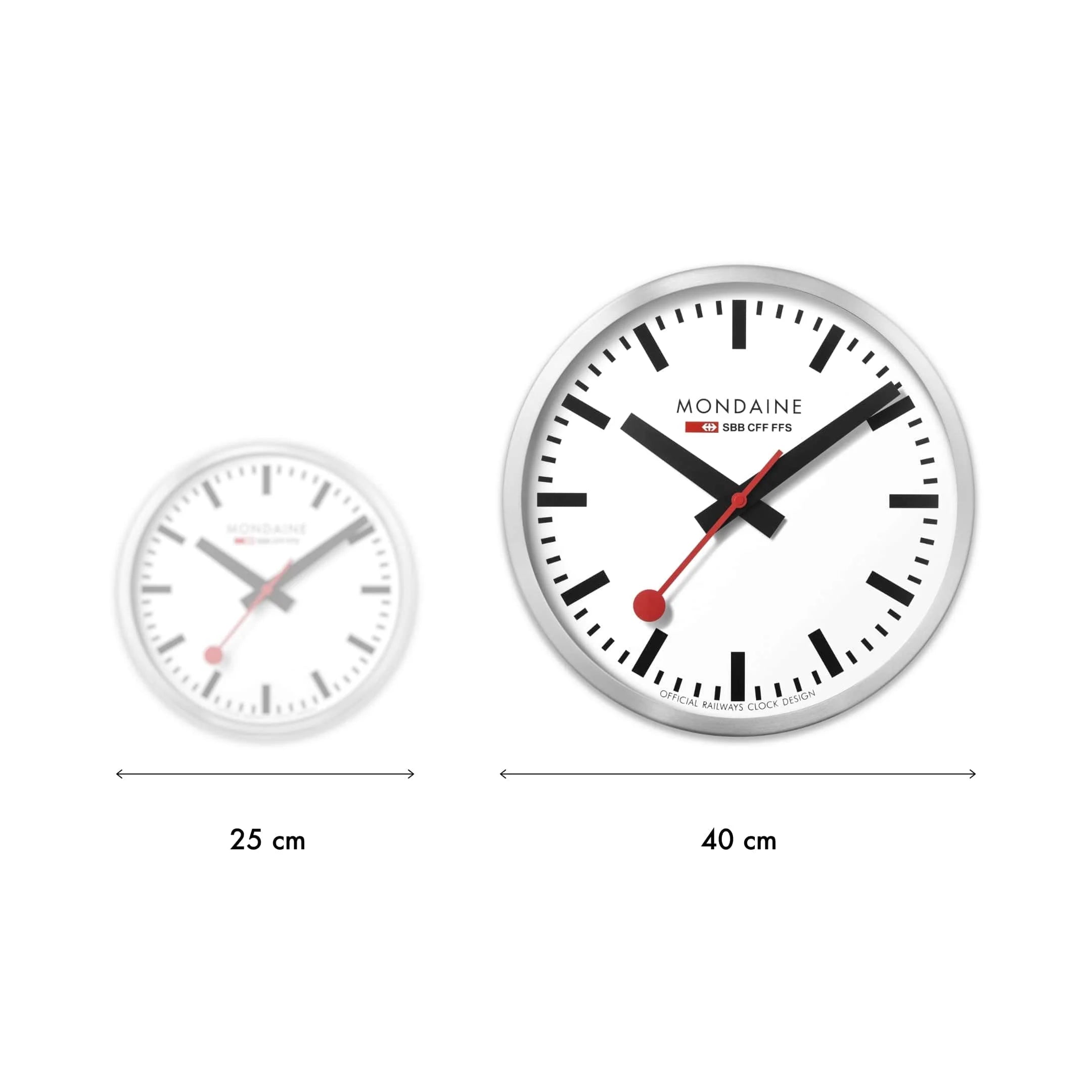 Mondaine orologio da parete 40 cm argento quarzo