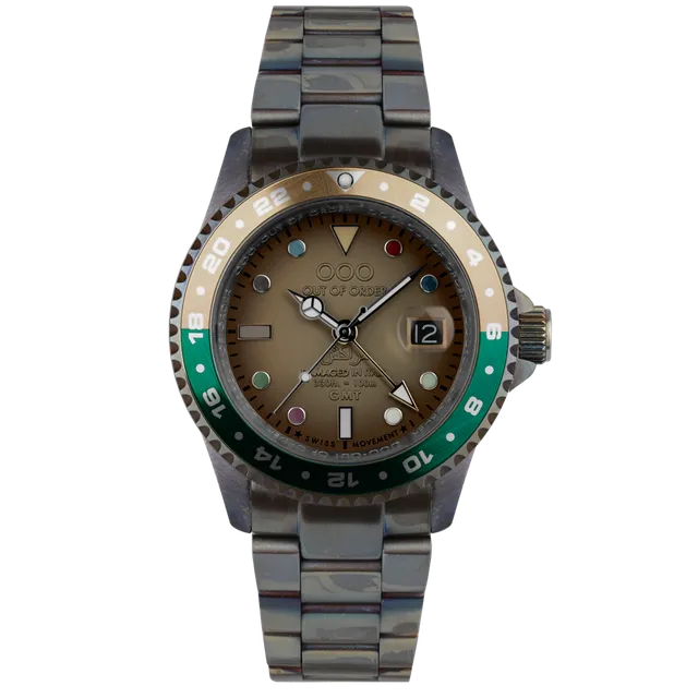 Out Of Order GMT Marrakesh orologio marrone 44mm acciaio