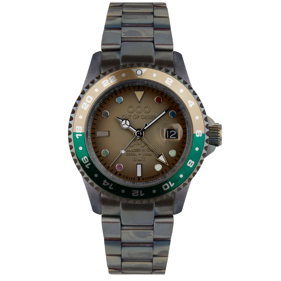 Out Of Order GMT Marrakesh orologio marrone 44mm acciaio