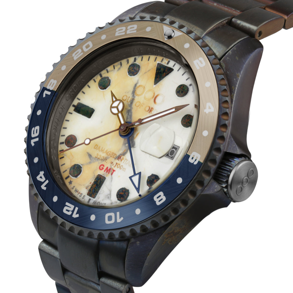 Out Of Order GMT White House orologio bianco 44mm acciaio