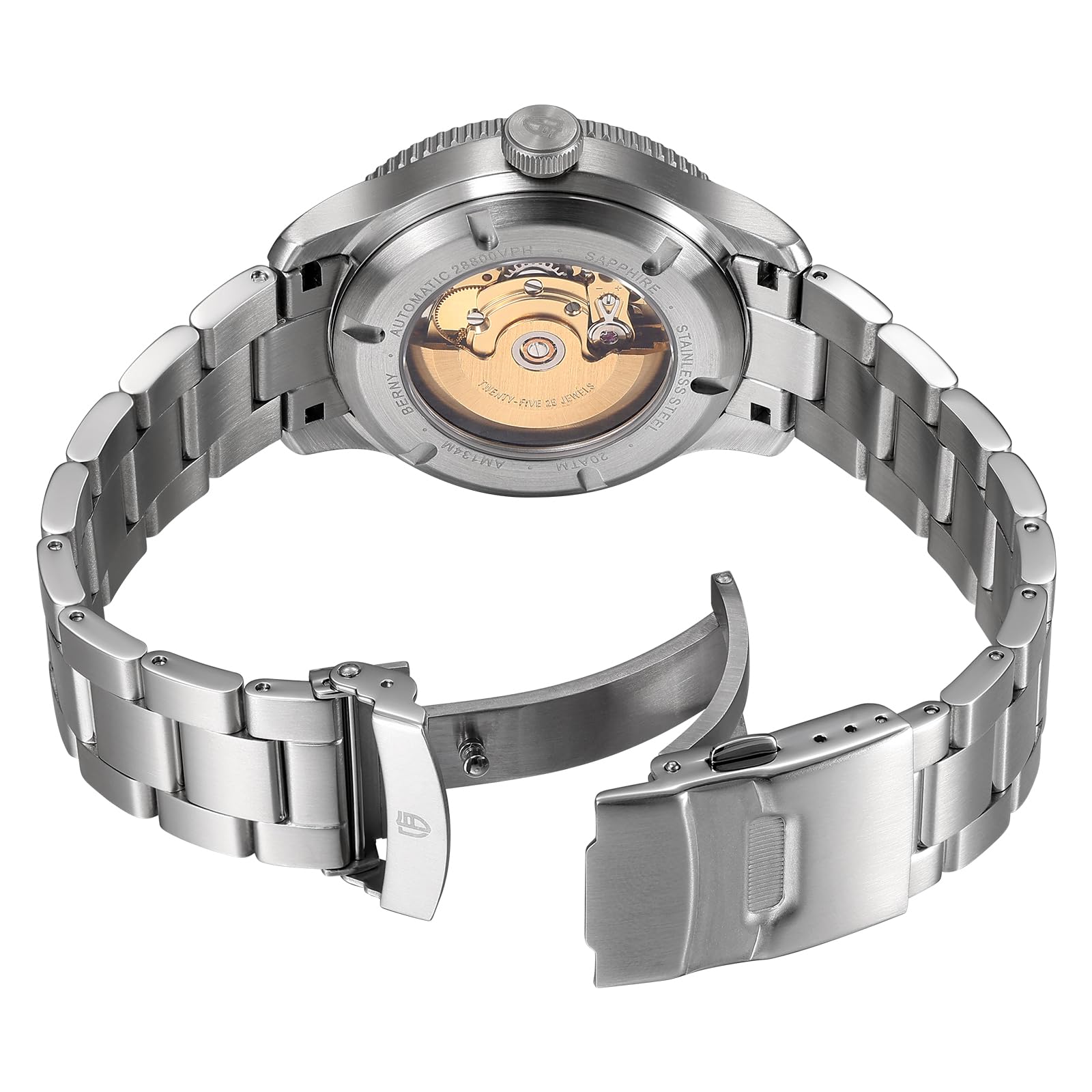 Berny Diver orologio automatico acciaio 20 ATM C3