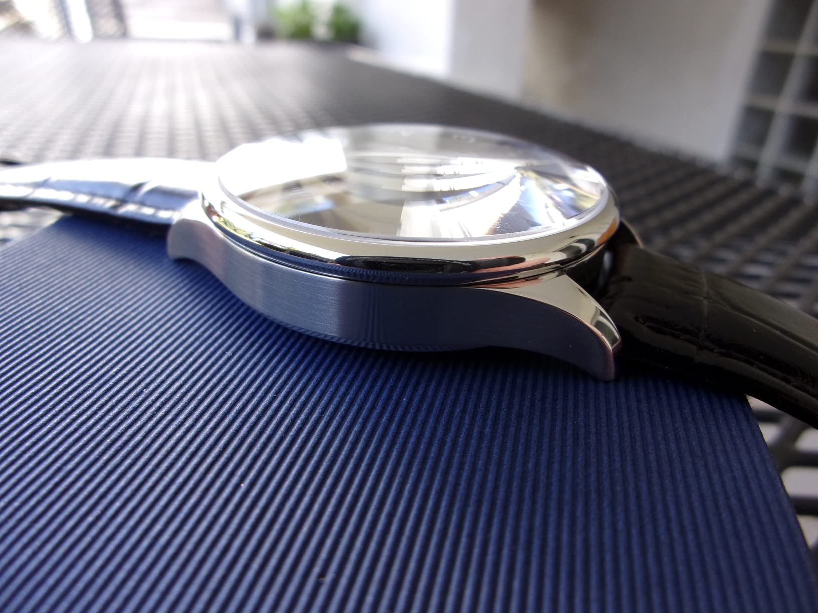 Suzaku Chronograph Orologio Quarzo Uomo 40 mm Blu Pelle