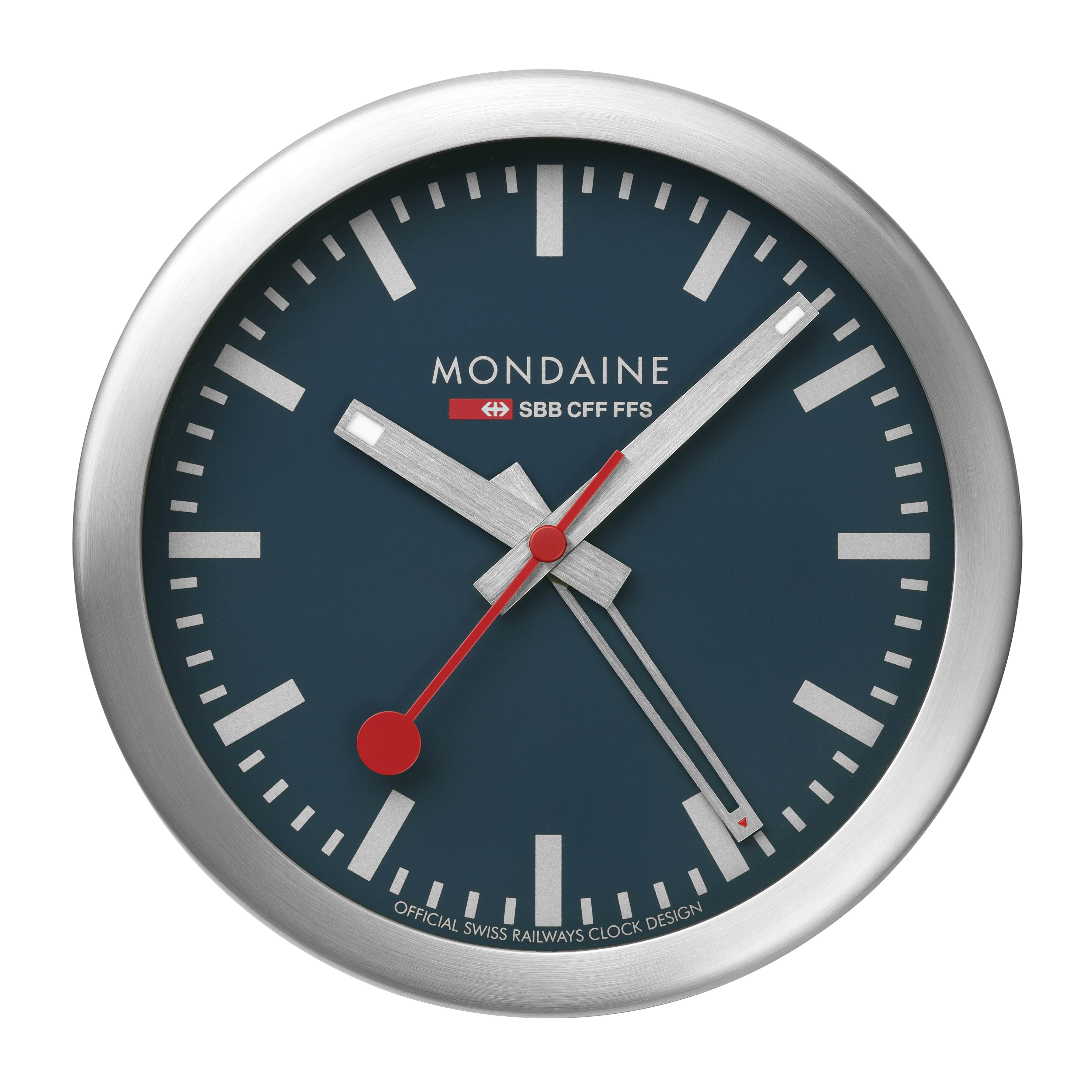 Mondaine Sveglia Blu 12,5 cm Silenziosa