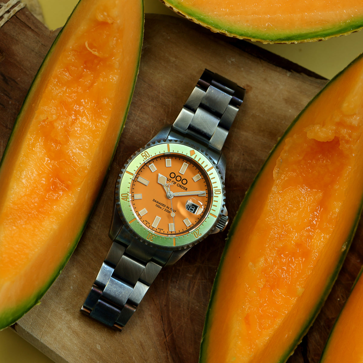 Out Of Order Melone Casanova Orologio Quarzo 44 Mm Full Lume