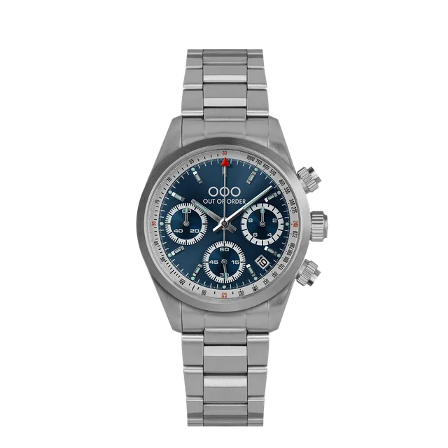 Out Of Order Sporty Cronografo quarzo 40mm blu acciaio