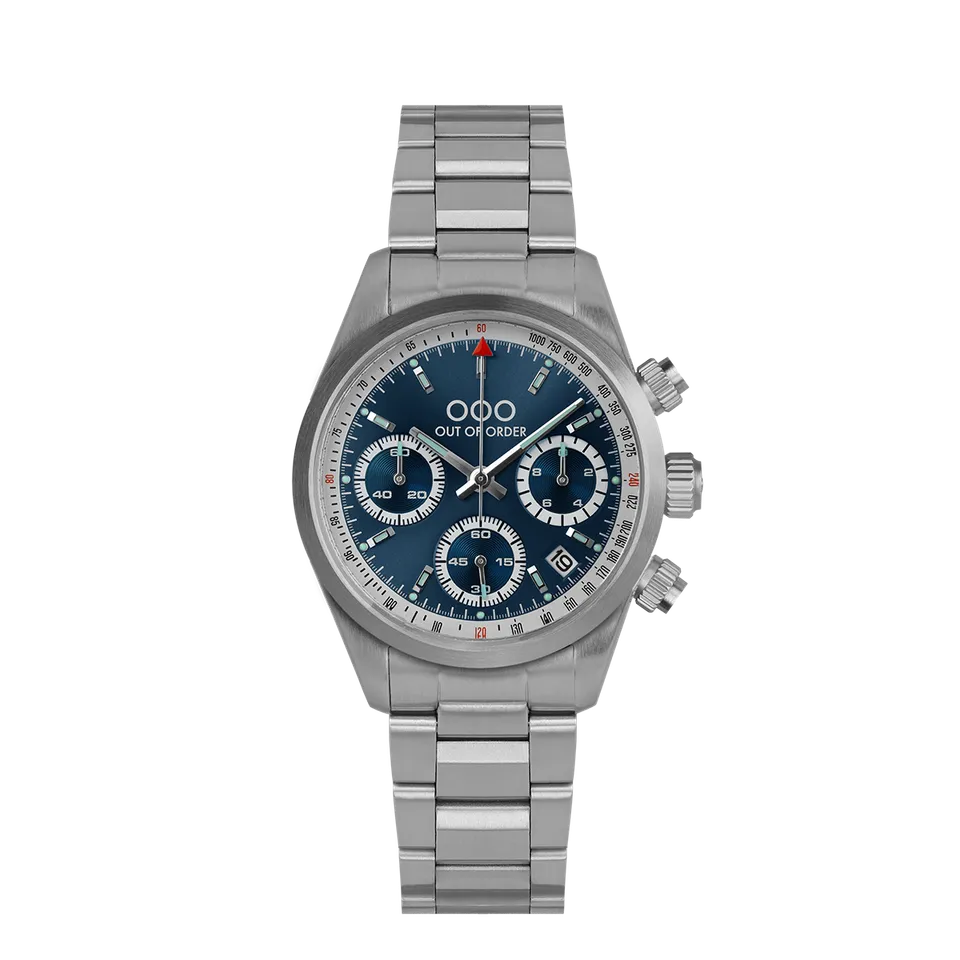 Out Of Order Sporty Cronografo quarzo 40mm blu acciaio