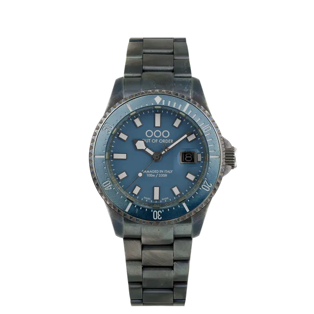 Out Of Order Casanova Blu Mediterraneo orologio blu 44 mm