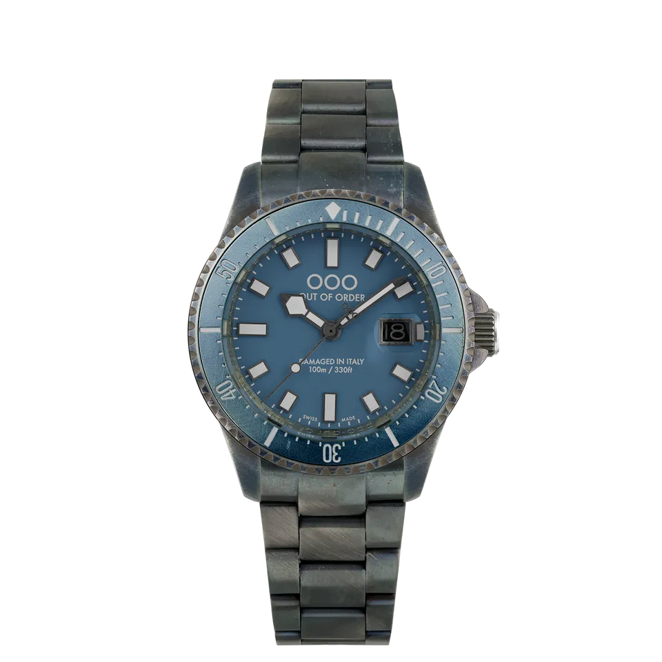 Out Of Order Casanova Blu Mediterraneo orologio blu 44 mm