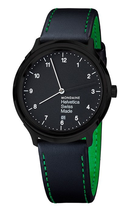 Mondaine Helvetica No1 New York orologio 40 mm pelle