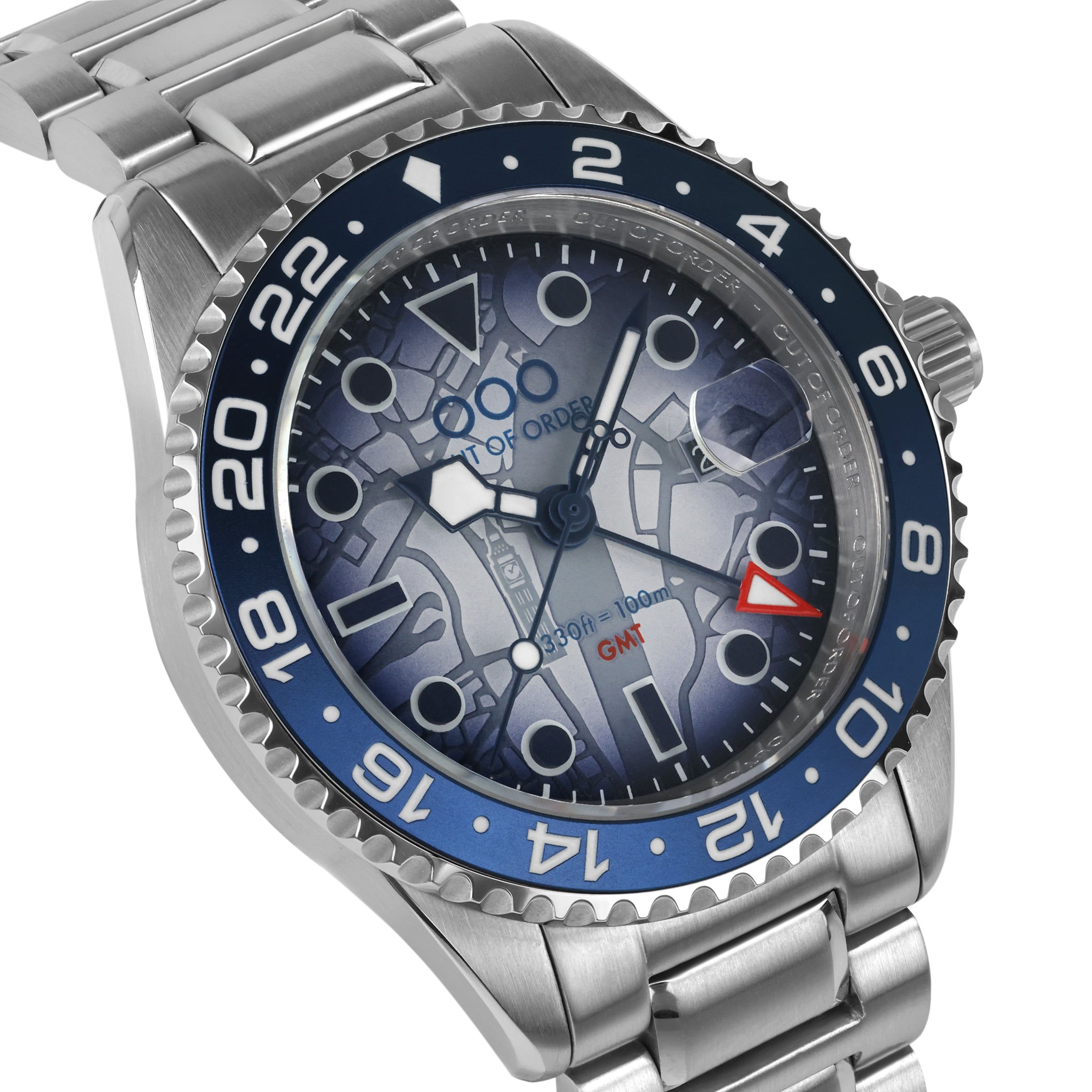 Out Of Order Casanova London orologio GMT 40 mm grigio